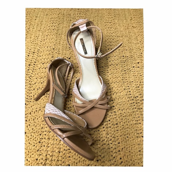 Michael Antonio- New Snake Print Ankle Strap Heels - Picture 1 of 8
